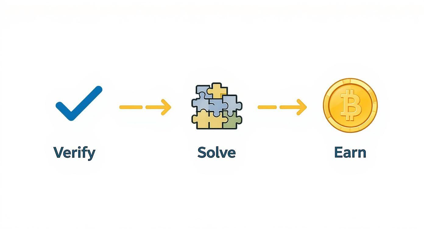 Infographic about cryptocurrency mining explained