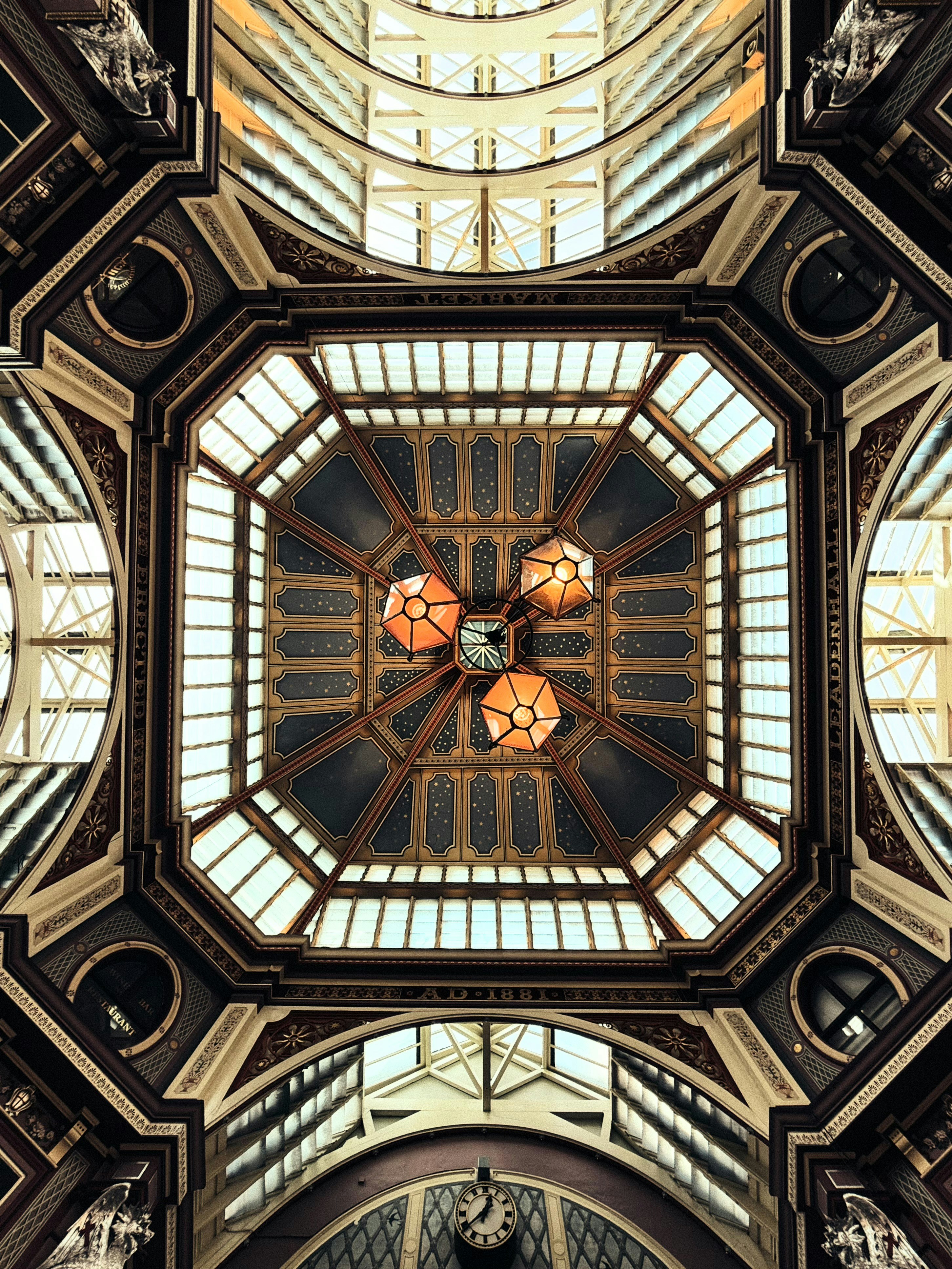 Shawbrook Bank digital project by Cogworks – ornate banking hall ceiling