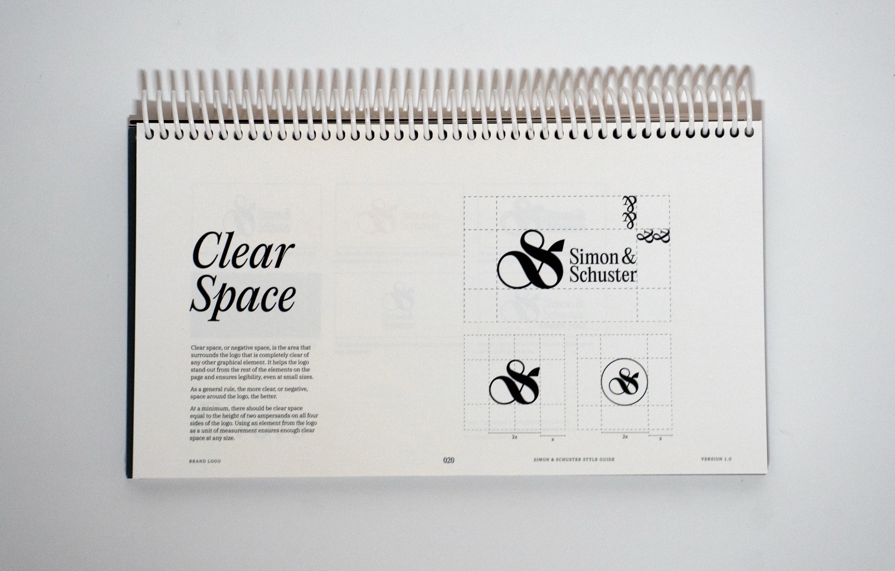 Simon & Schuster brand guidelines spread 19