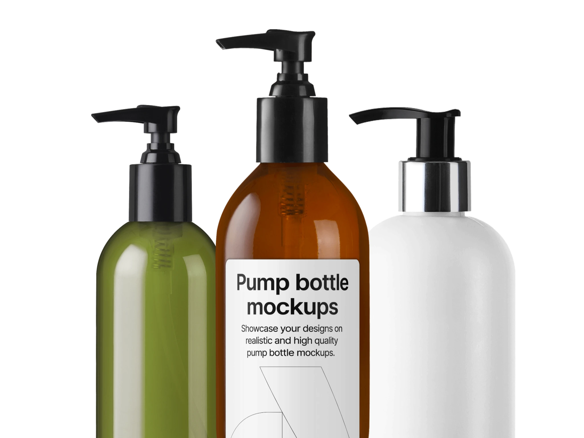 Pump bottle mockup