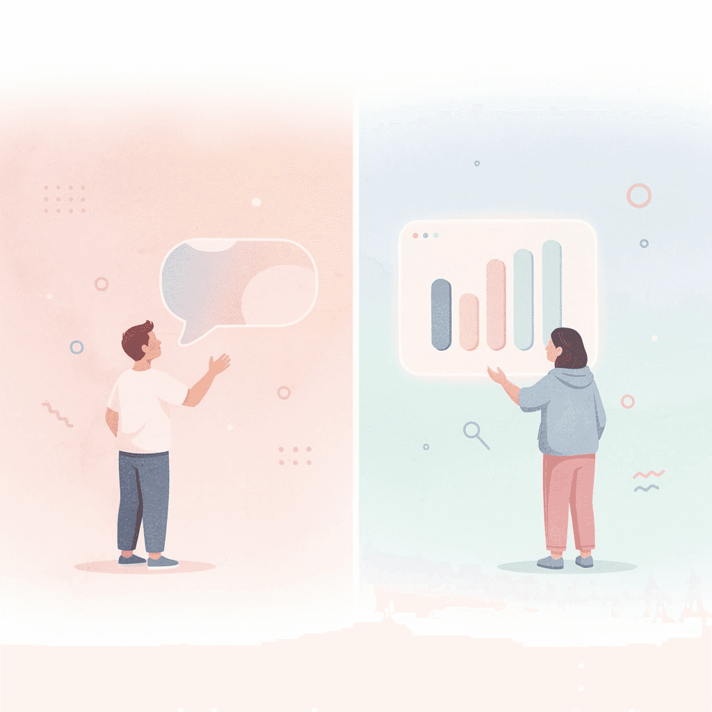 Split scene showing different regions and language usage