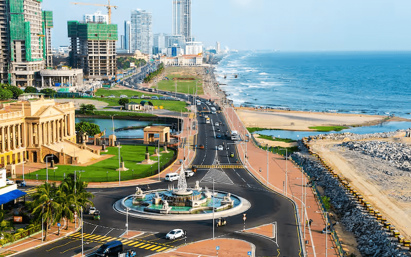 This image captures a panoramic view of Colombo