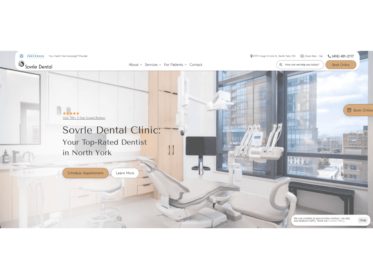Sovrle Dental Clinic New Website Homepage