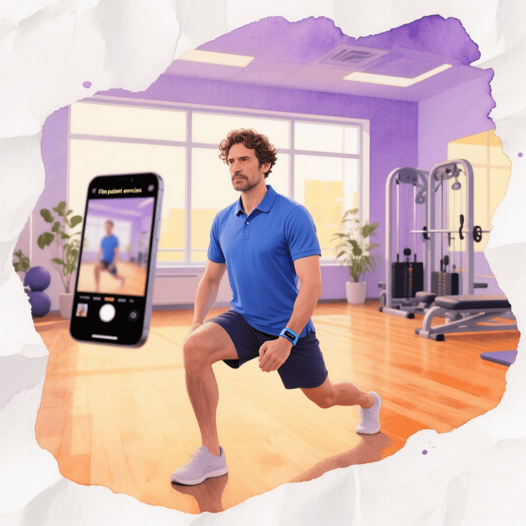 A physiotherapist examines her patient’s perfect plan.