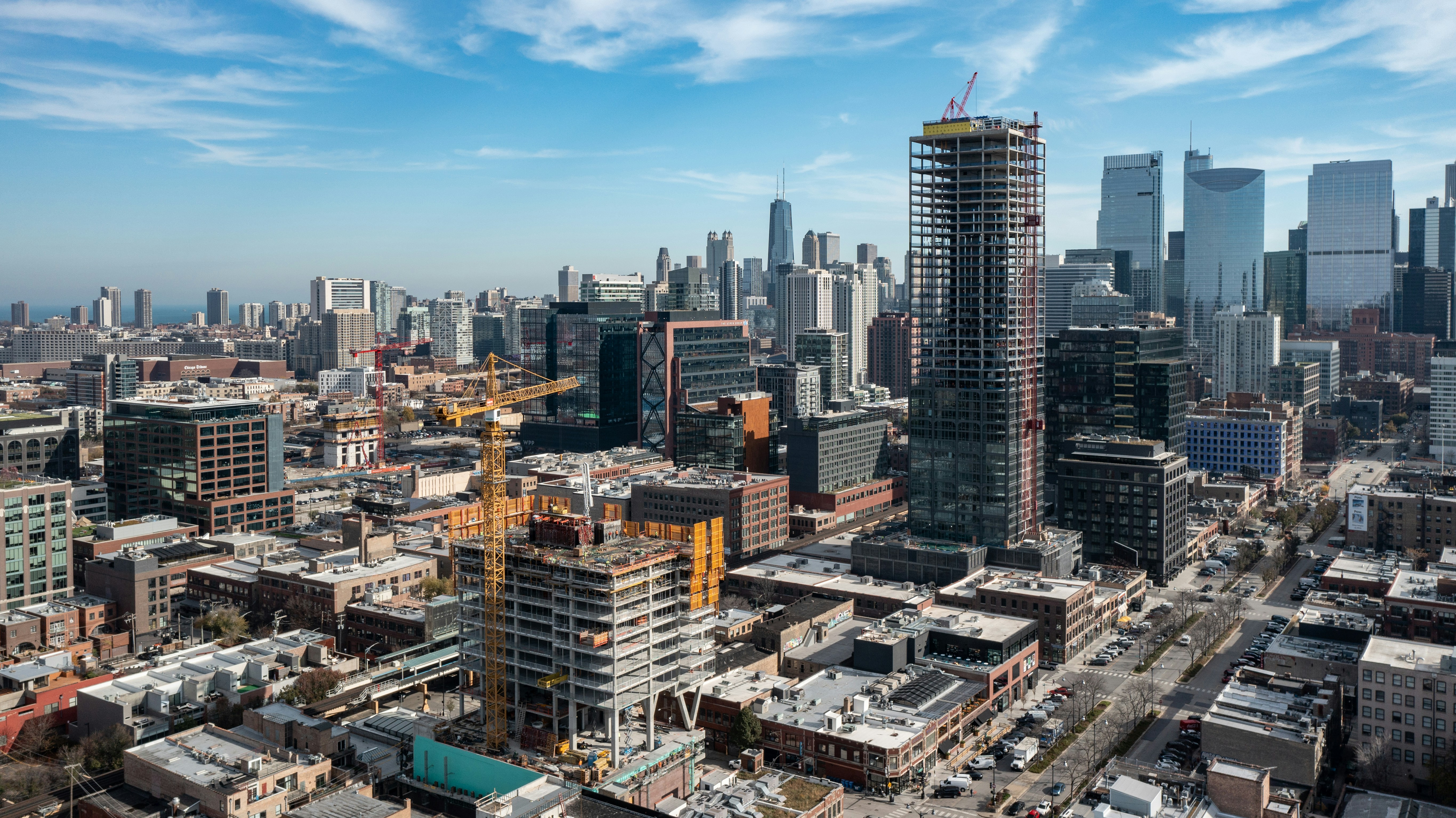 a city with tall buildings