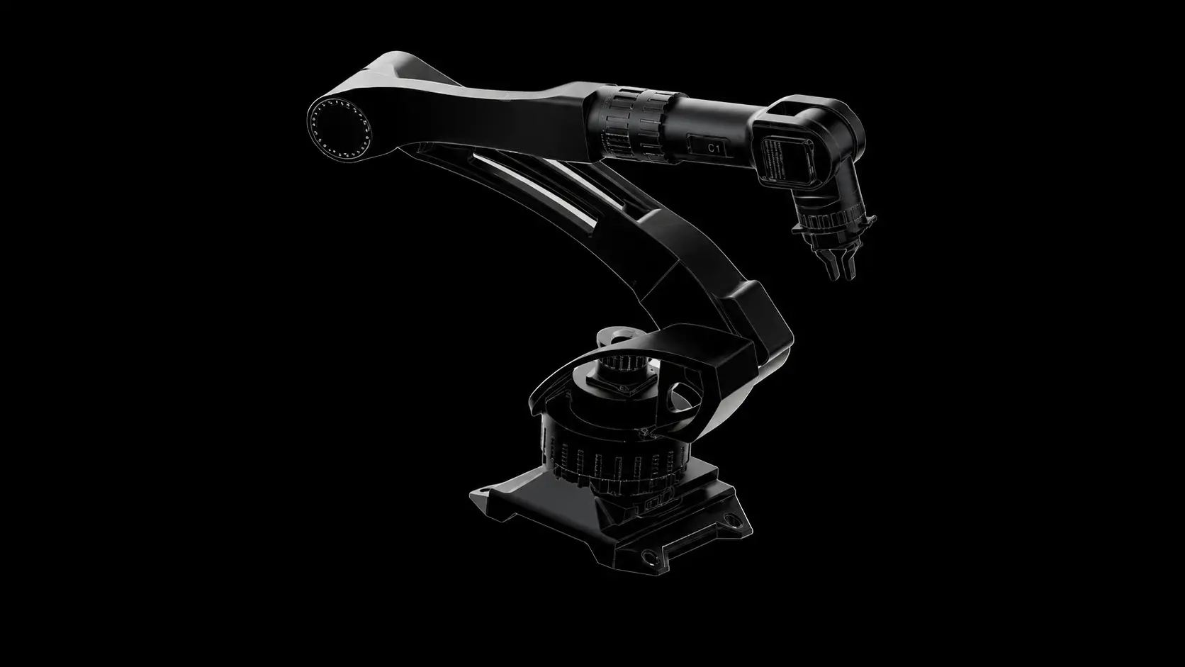 3D render of an unmanned ground vehicle (UGV) — BotBlox embedded networking for autonomous inspection in harsh industrial environments