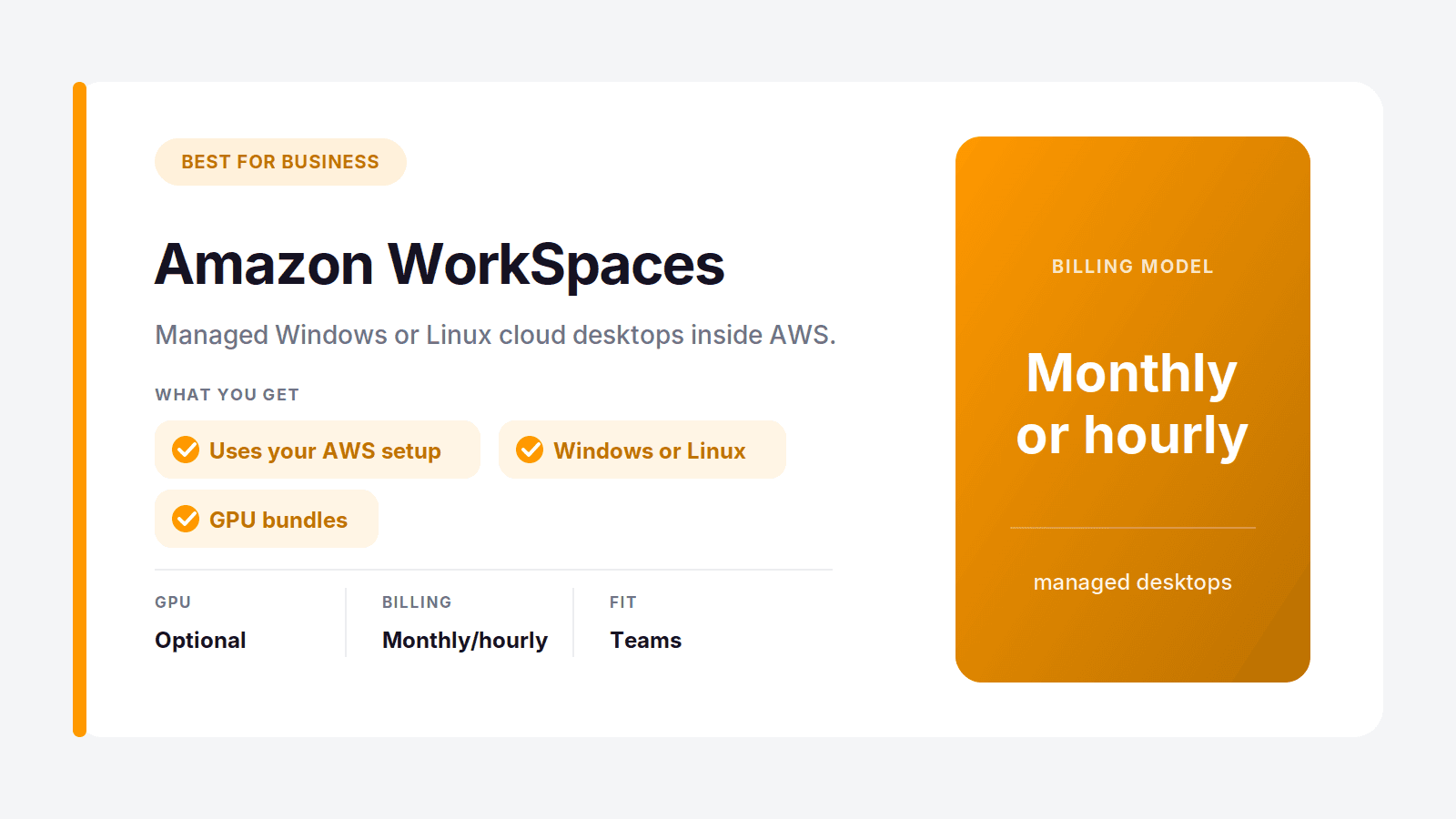 Amazon WorkSpaces, a managed business cloud desktop alternative to Shadow