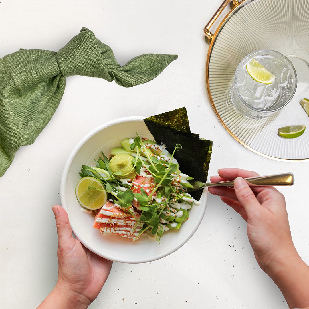 Salmon Sushi Bowl from Express Catering