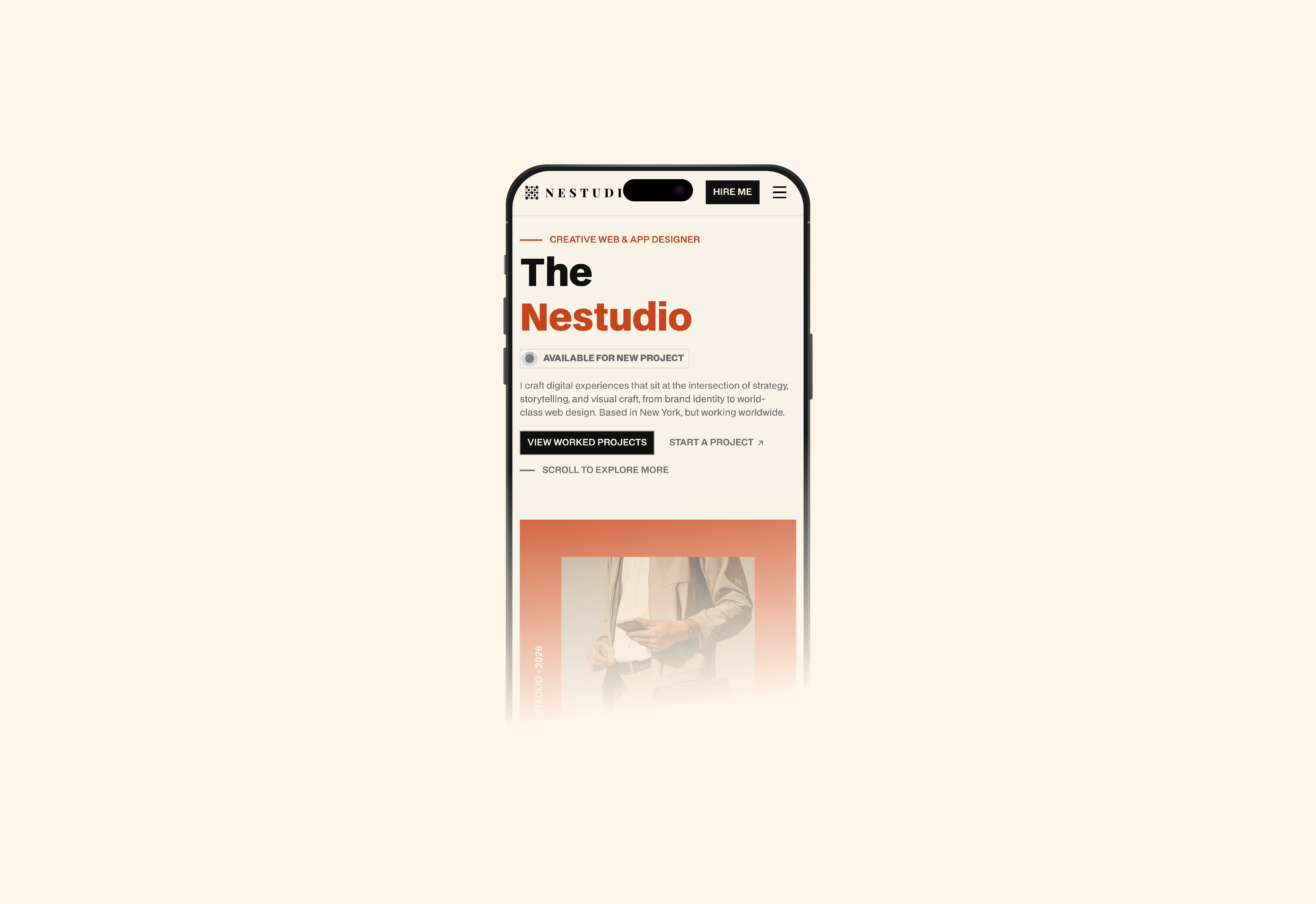 marktick, a framer dark themed website template main page highlights mock of mobile version