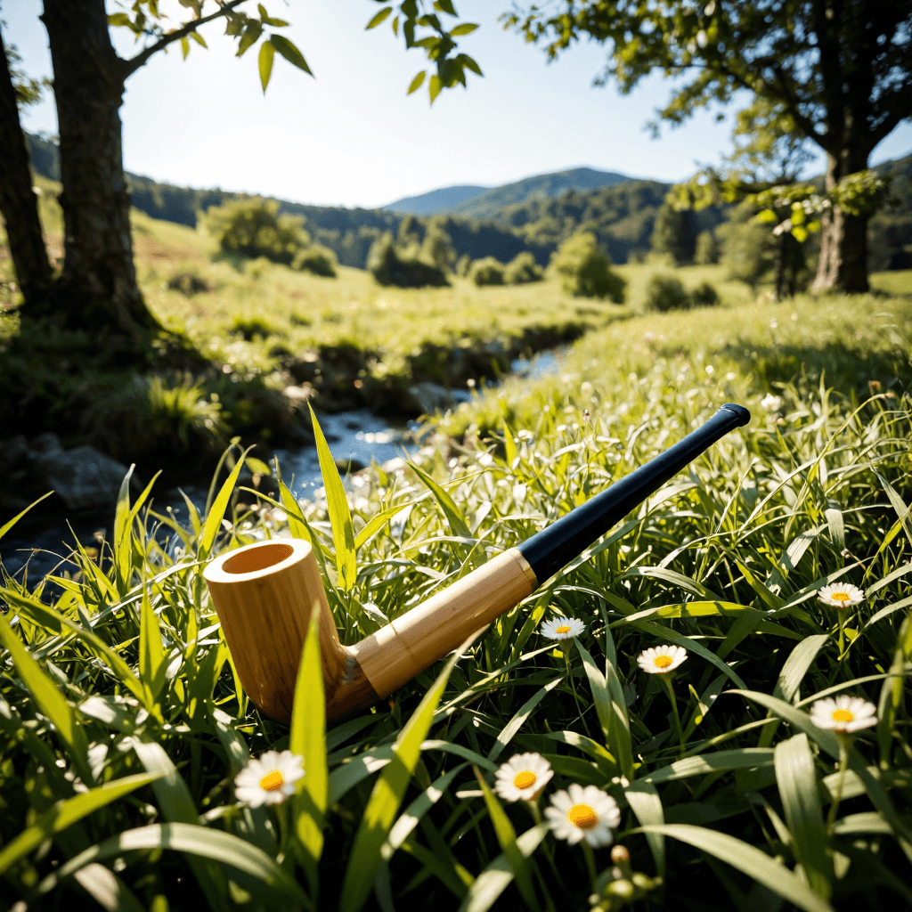 product photography of bamboo pipe