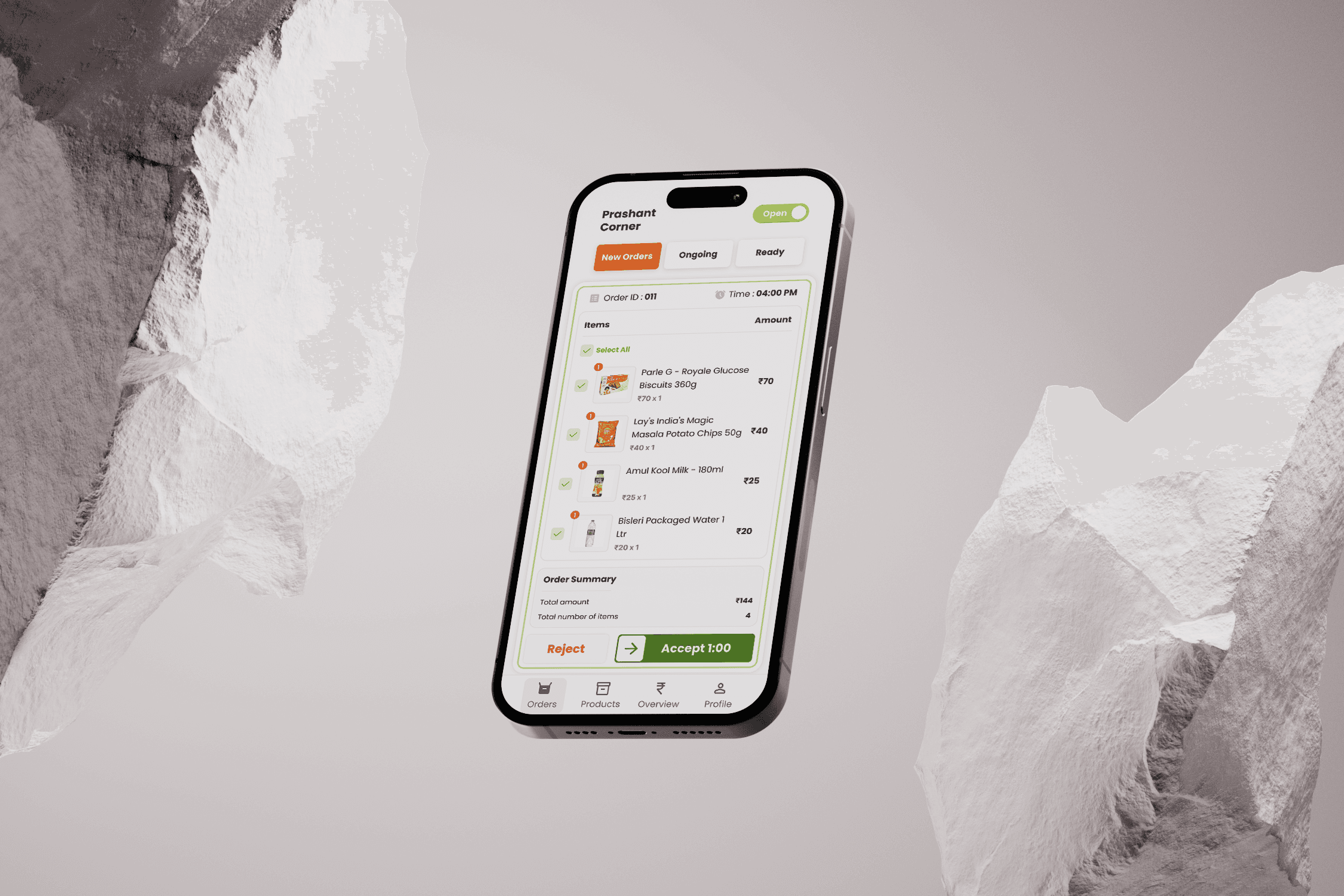 Project showcase laptop mockup