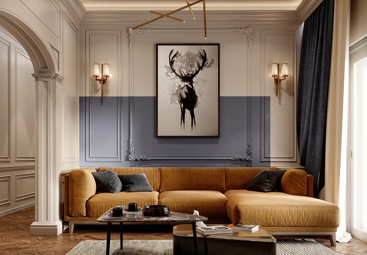 The Living Room: A Study in Bold Contrasts