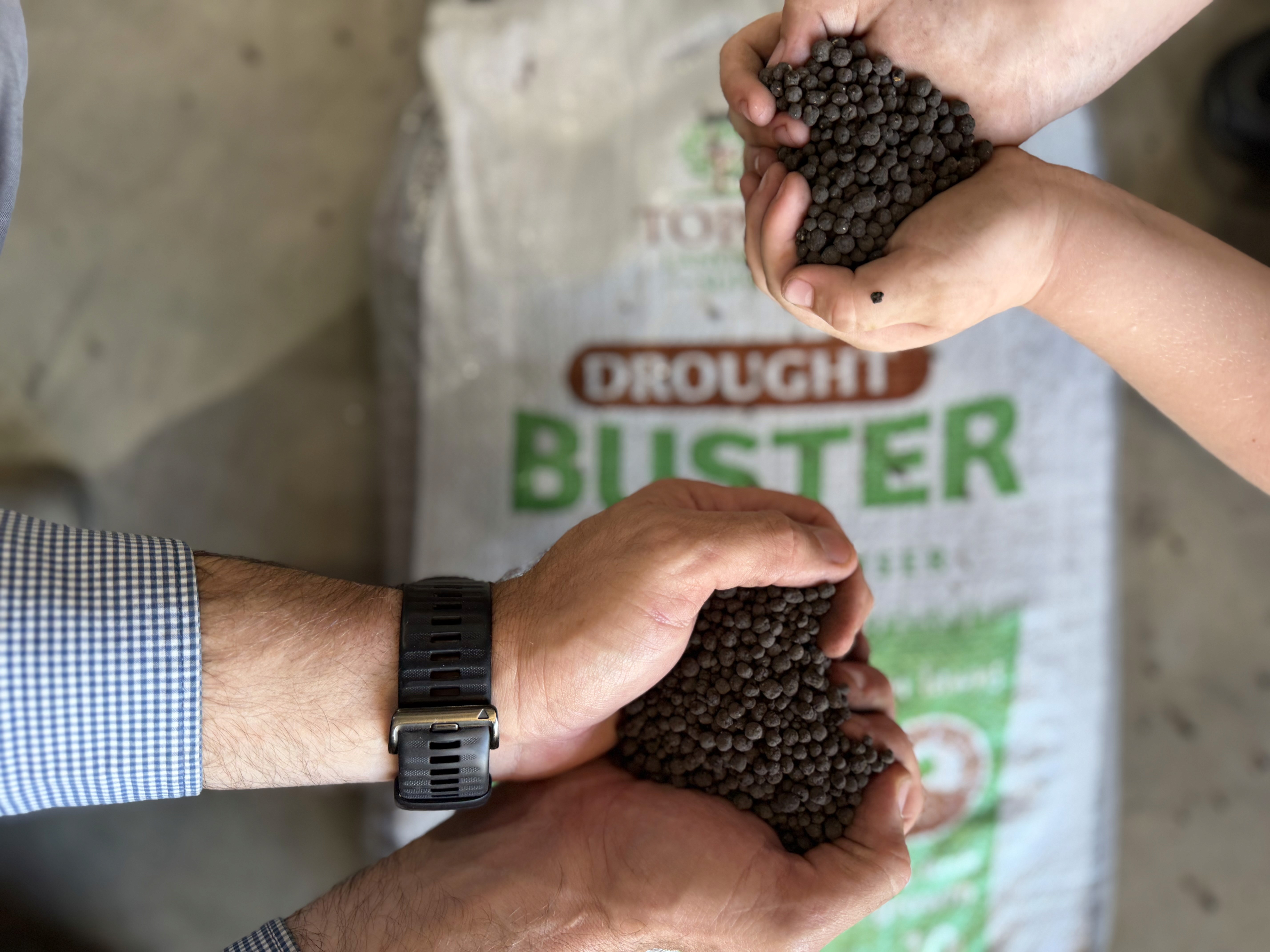 Topsoil Organics' Drought Buster soil conditioner
