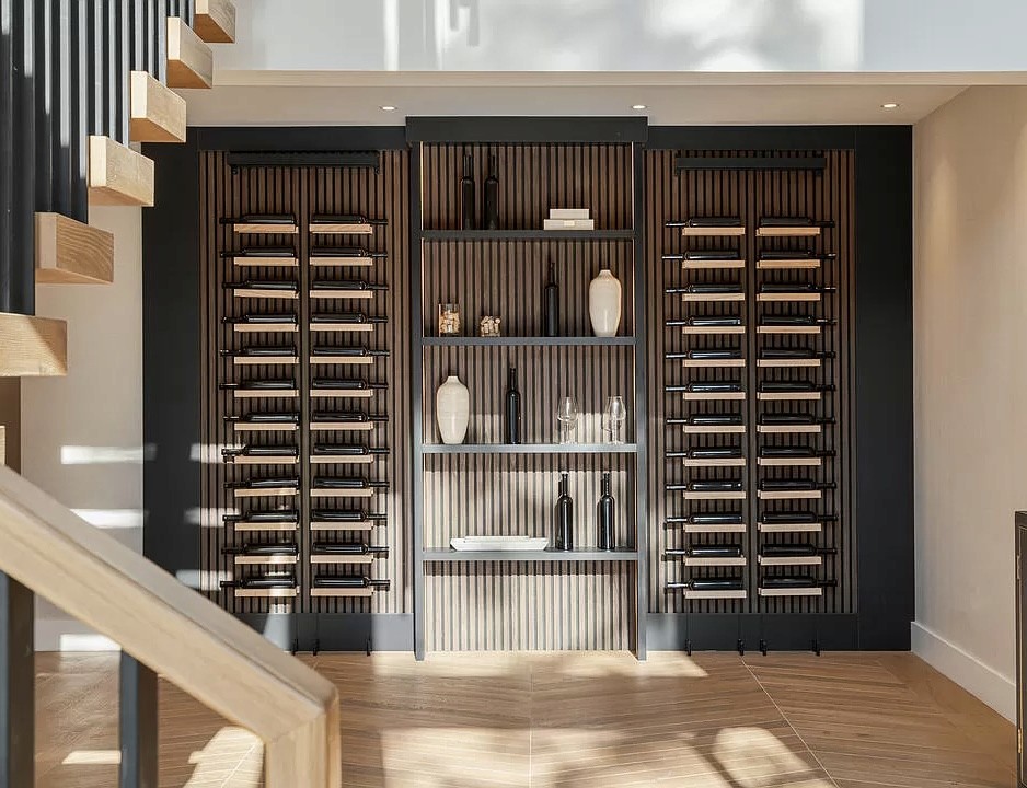 modern wine display luxury elegant floating wine