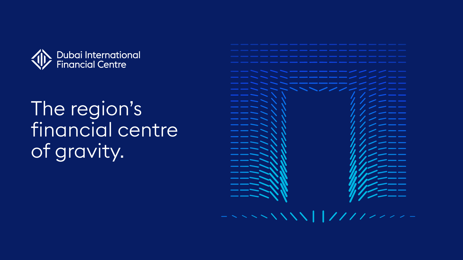 DIFC visual IDENTITY, Dubai UAE, THE GATE ILLUSTRATION, THE REGION's FINANCIAL CENTRE OF GRAVITY