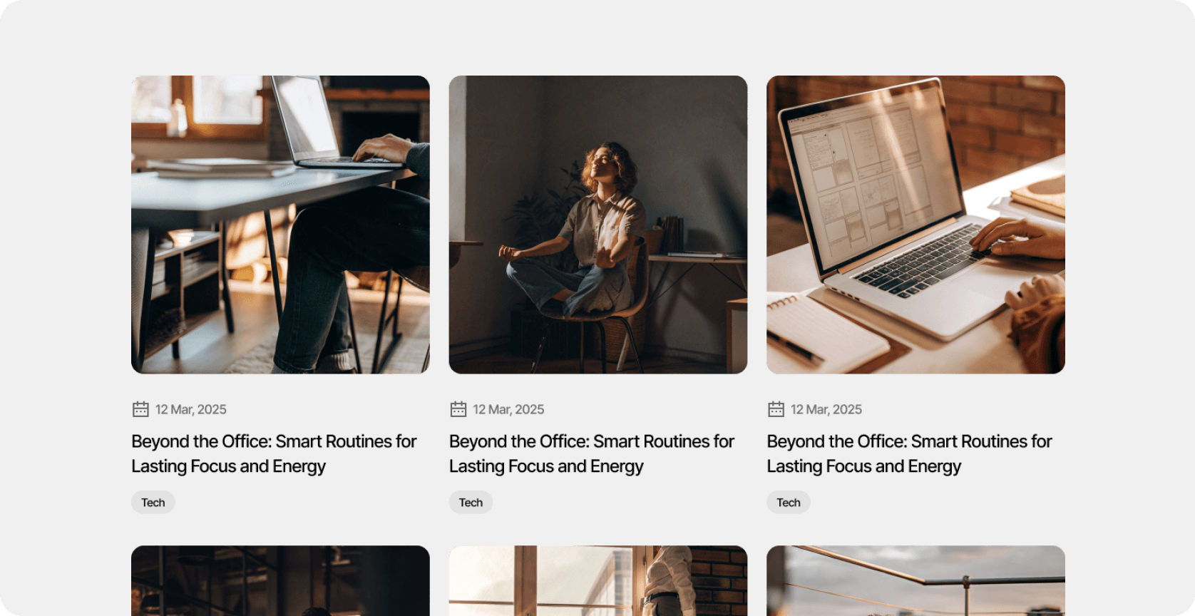 Blog grid variants setting