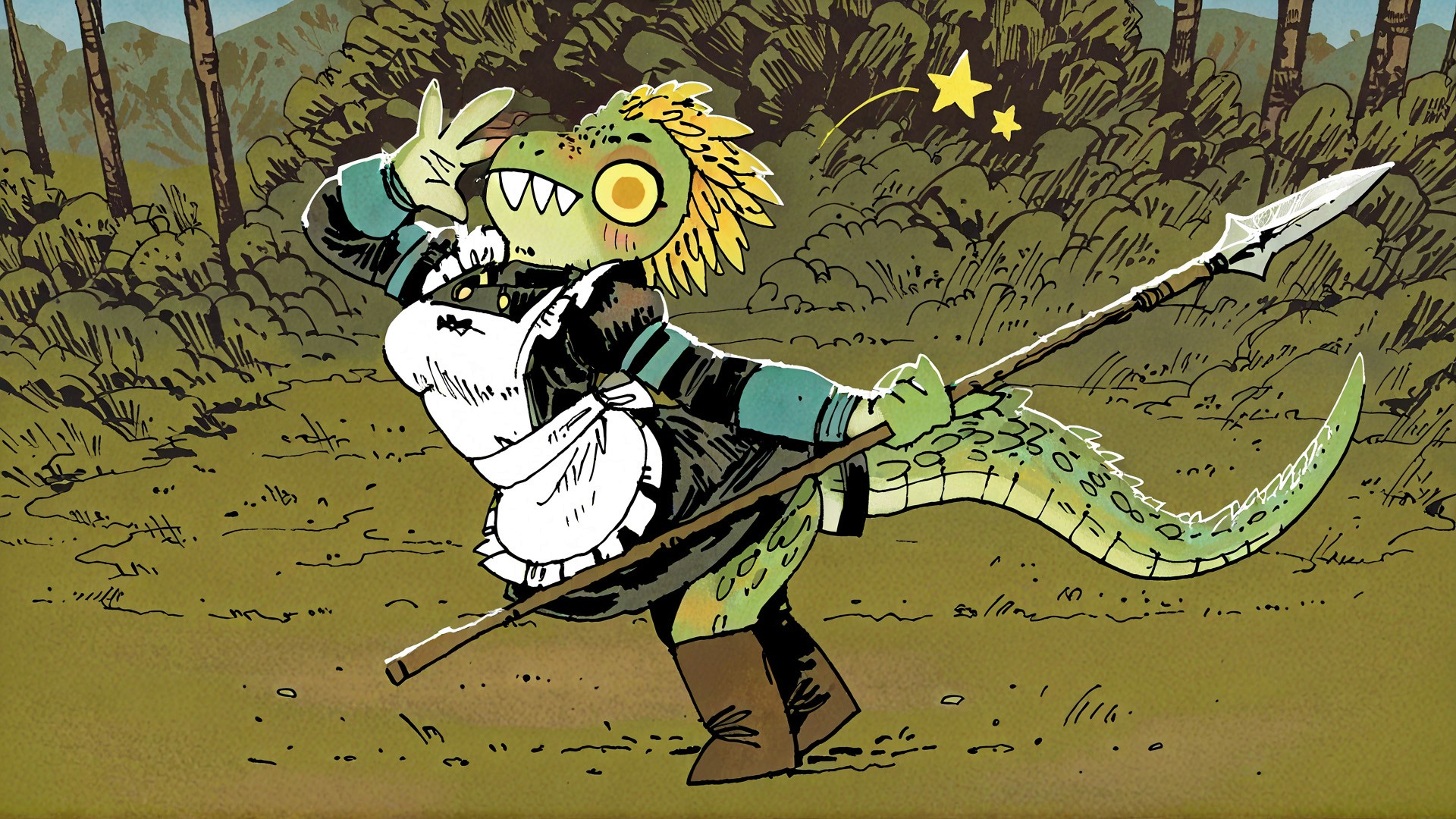 Whimsical Tactics Illustration of Argonian Maid
