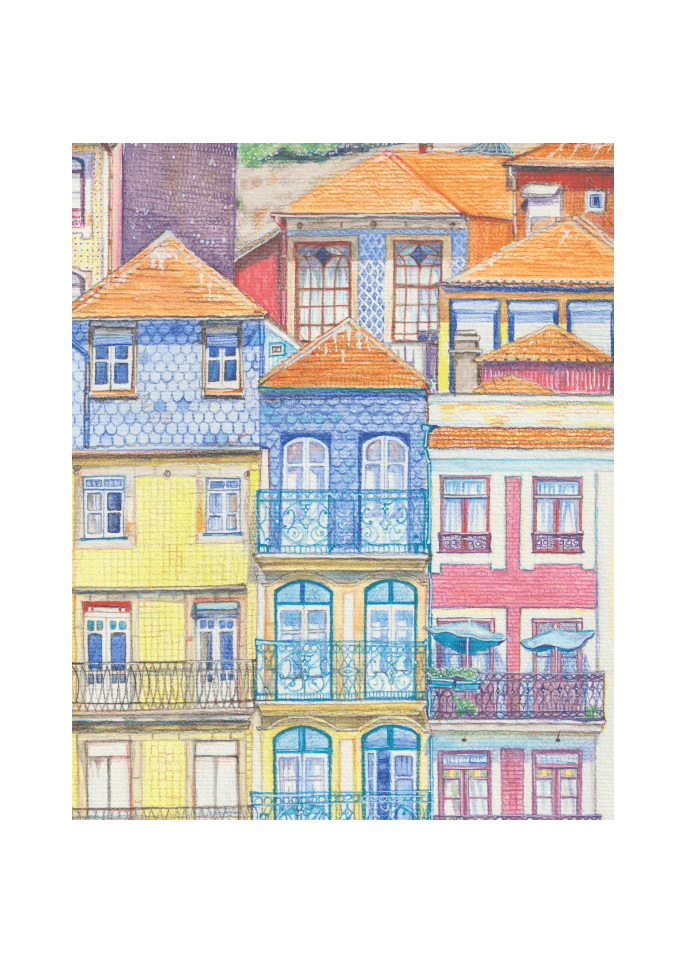 a group of colorful buildings