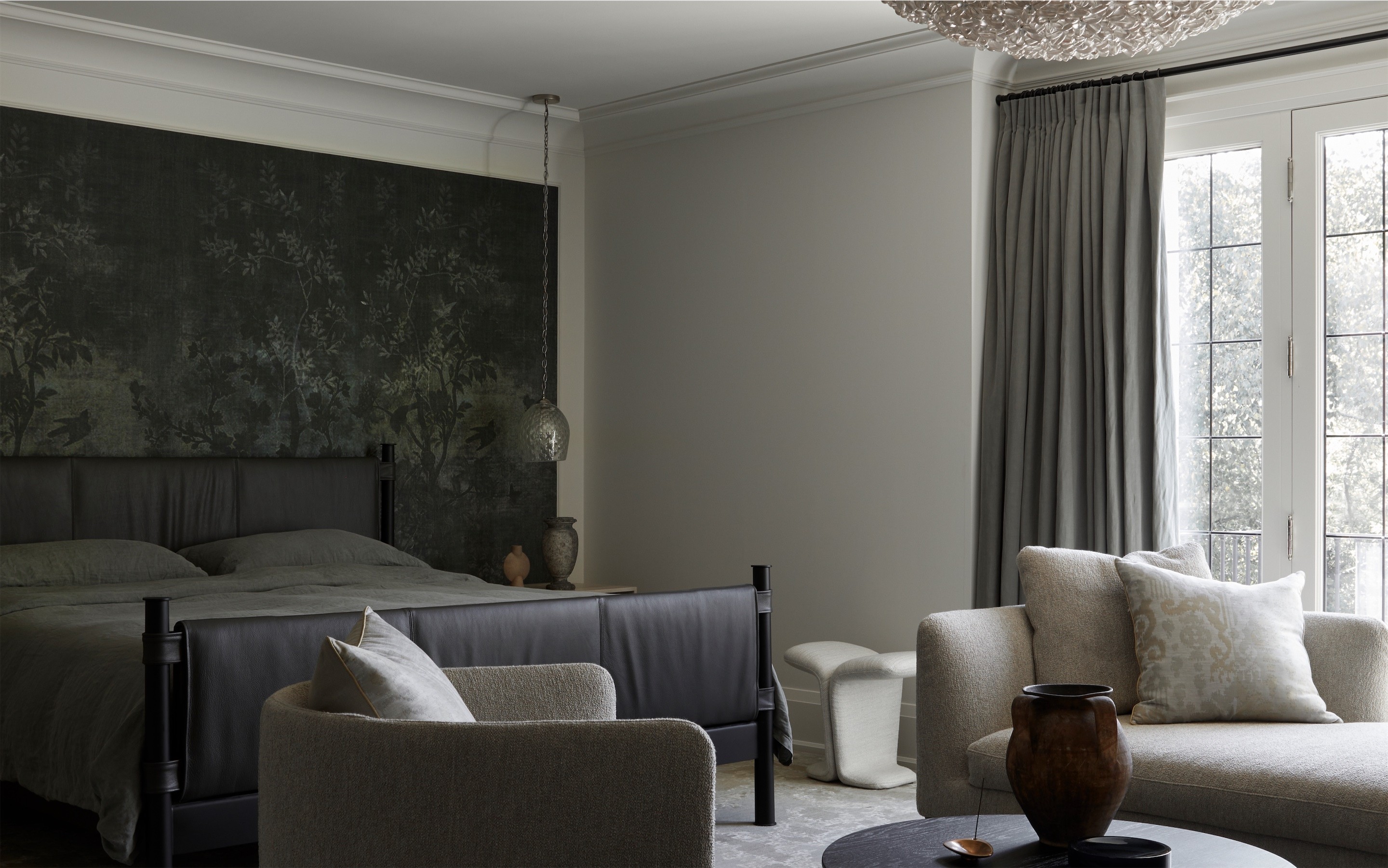 Hoggs Hollow: primary bedroom, by Kim Lambert Design