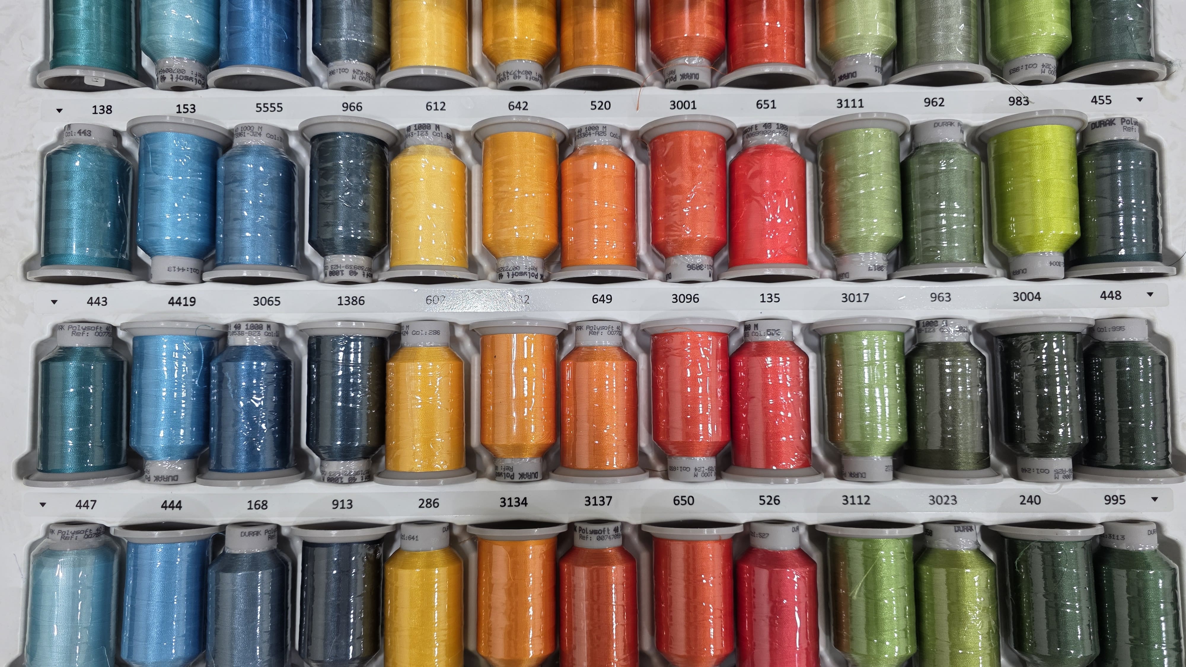 Colorful sewing thread