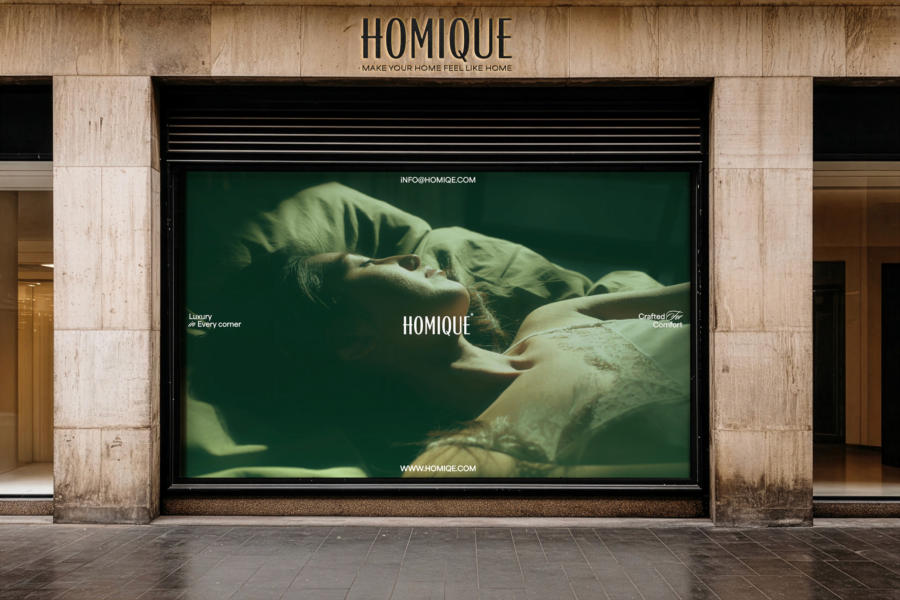 A close-up of a pink cocktail in a martini glass, set against a nighttime background with soft, blurred colors.