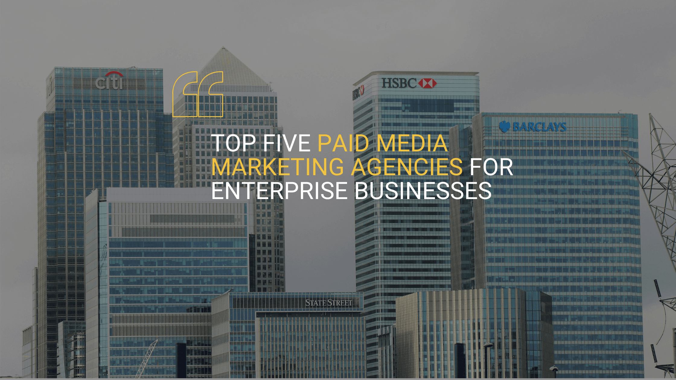 Blog image for 'Top Five Paid Media Marketing Agencies for Enterprise Businesses' with PinPoint Media coming number one.