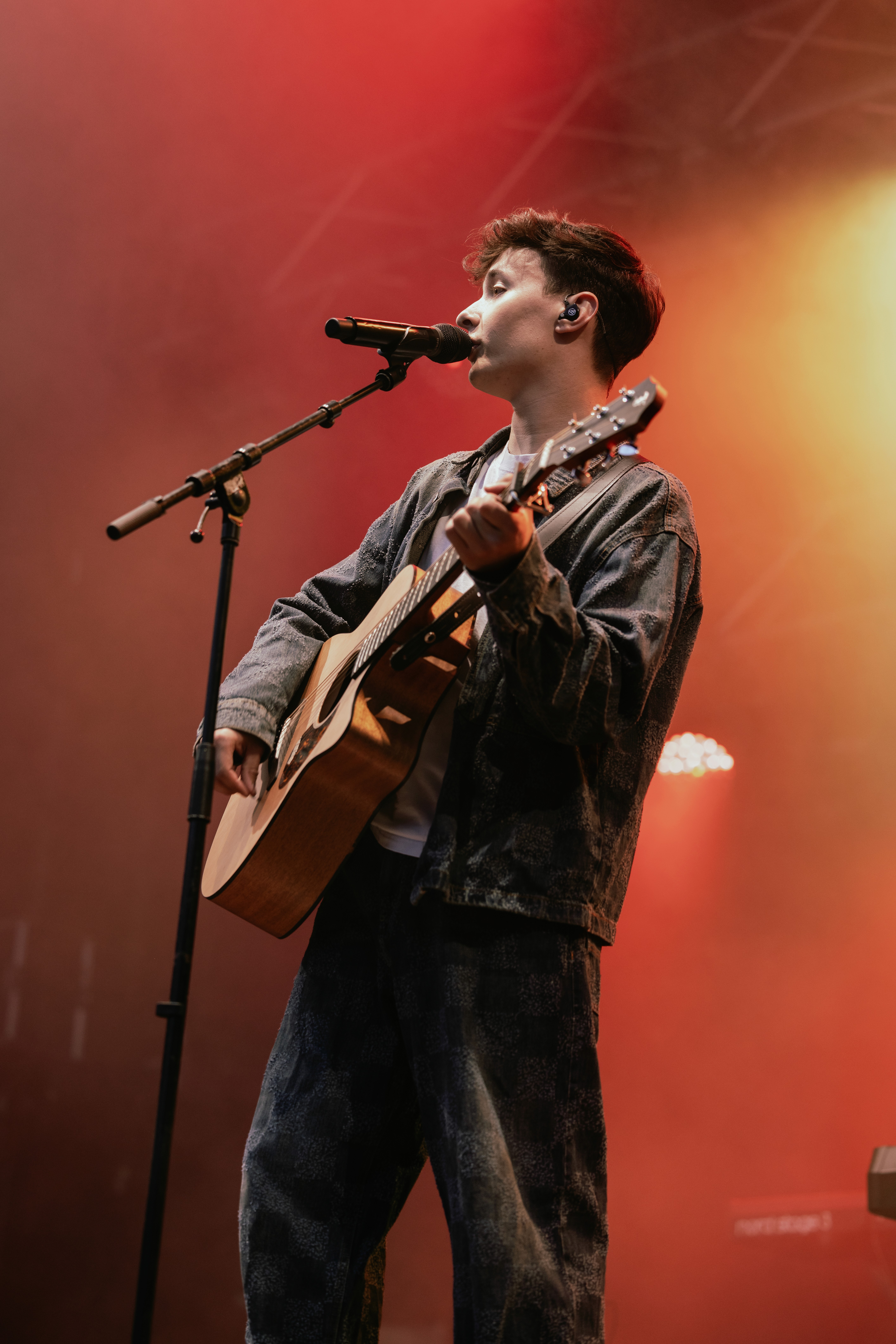 Stylish model in crowd