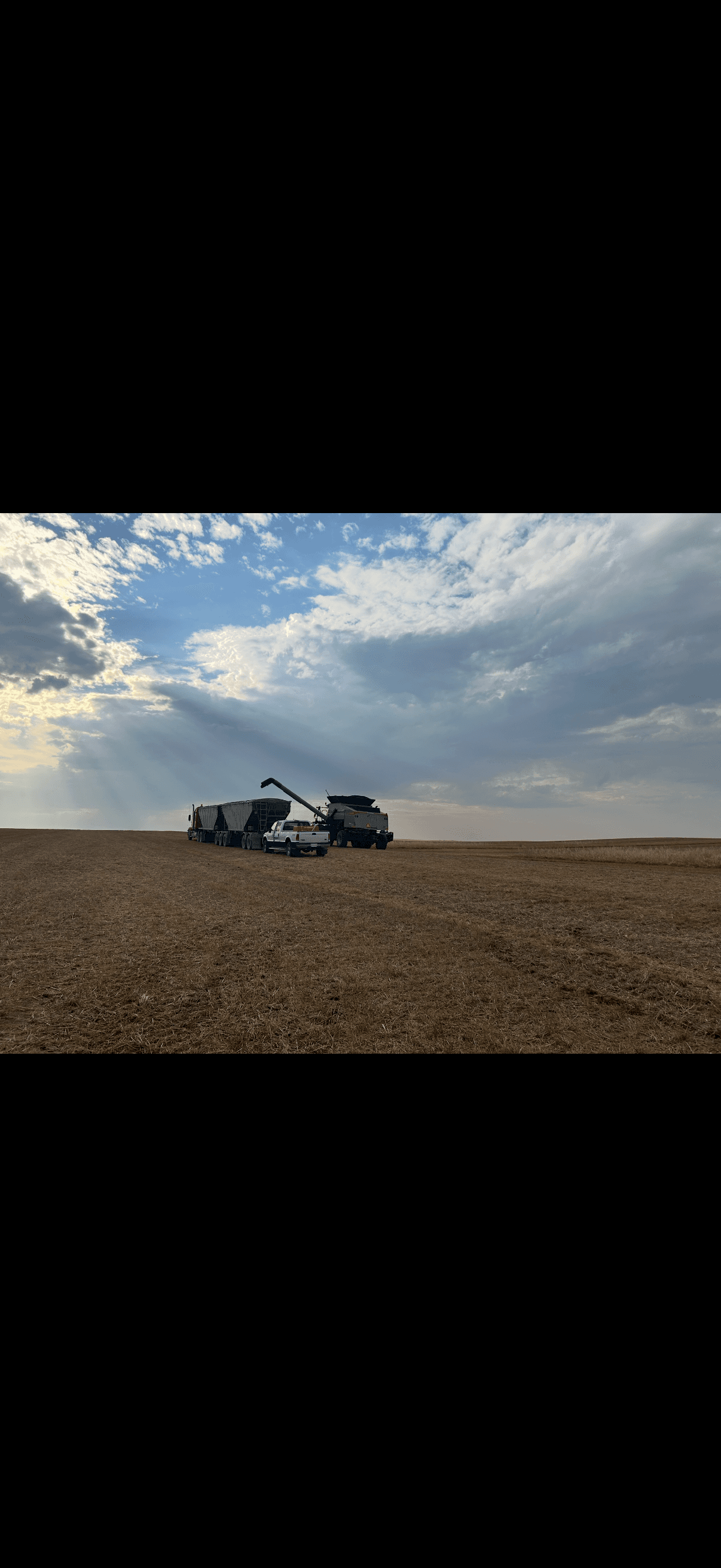 Harvest equipment in a field