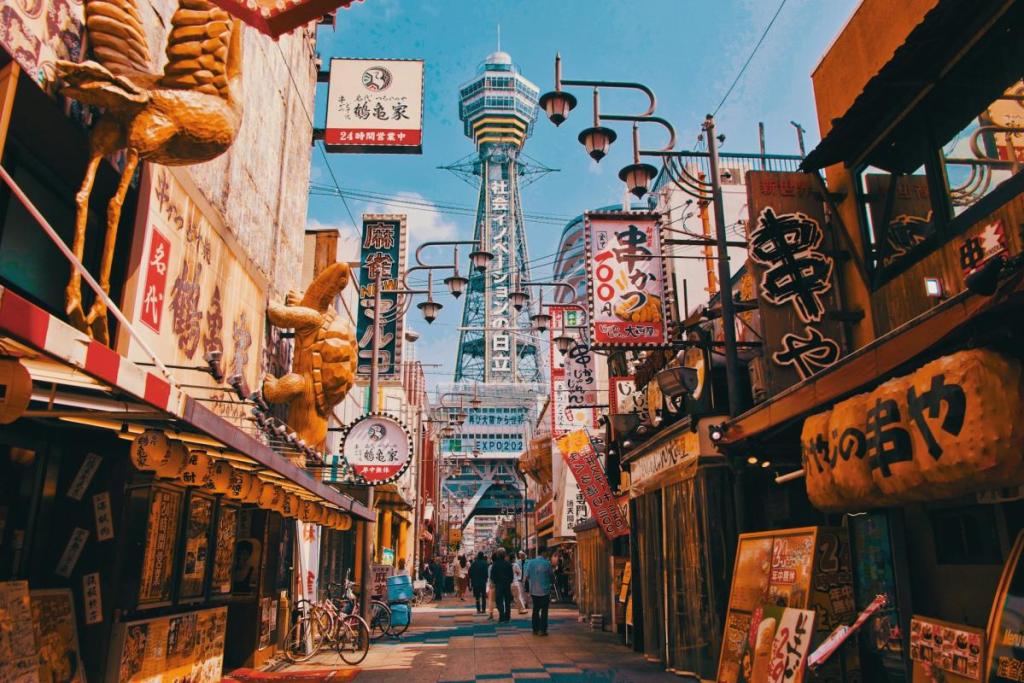 Tsutenkaku Tower in Osaka, Japan - adventure destinations