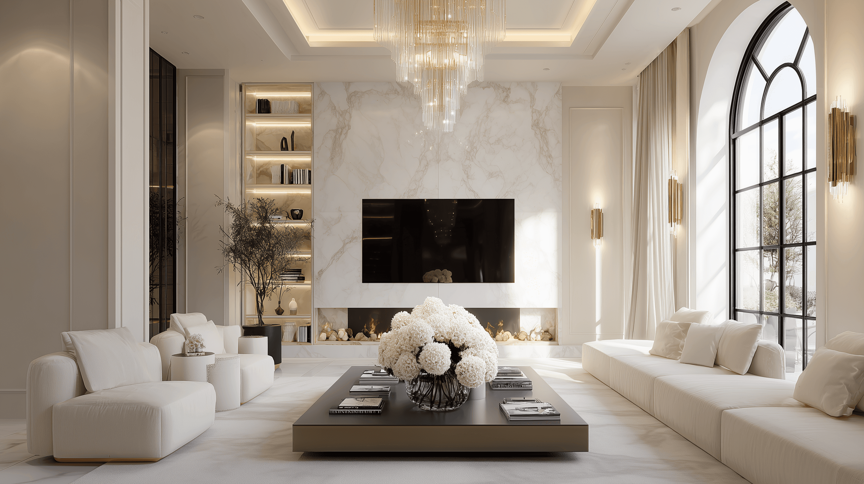 a room with a chair and a table