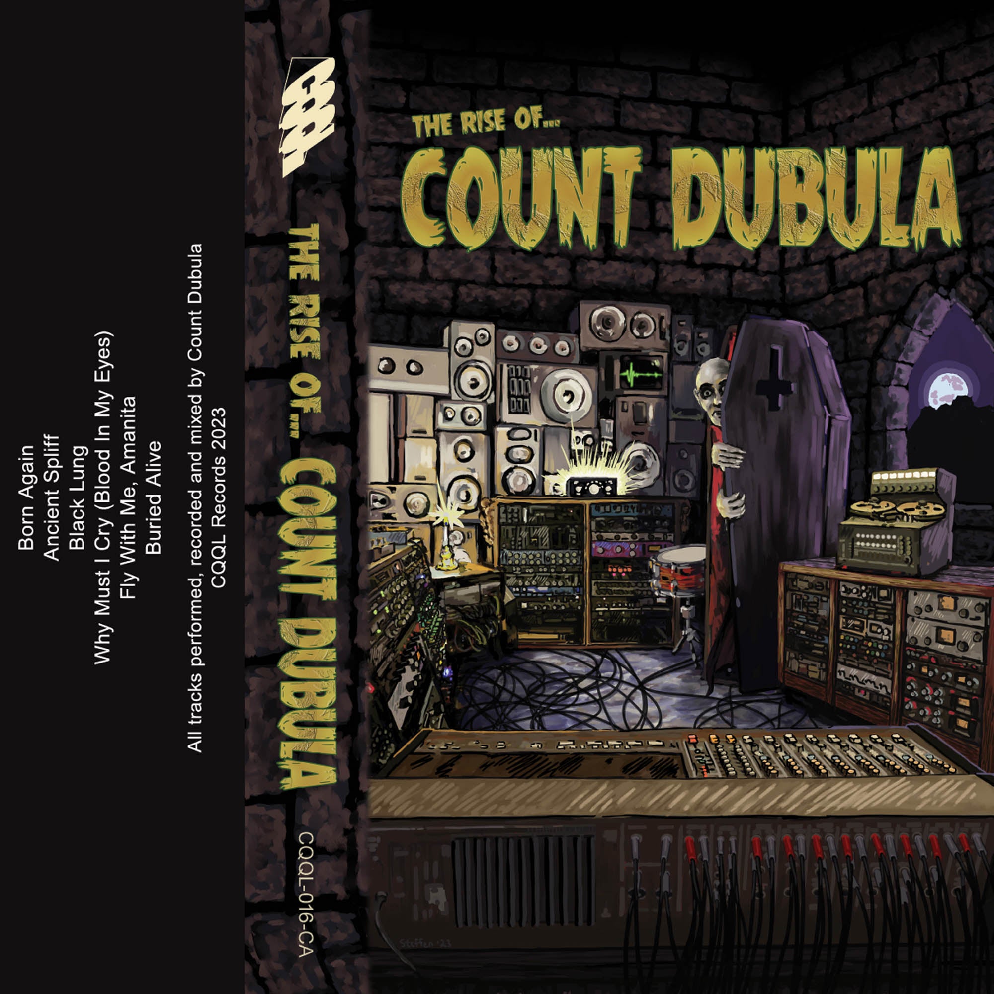 Album cover for 'The Rise of Count Dubula' with a dark, eerie interior scene.