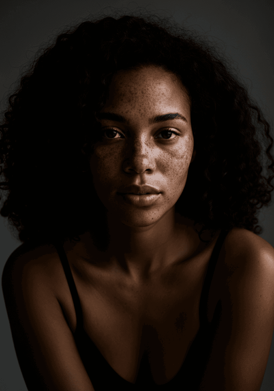 Portrait shot of a woman.