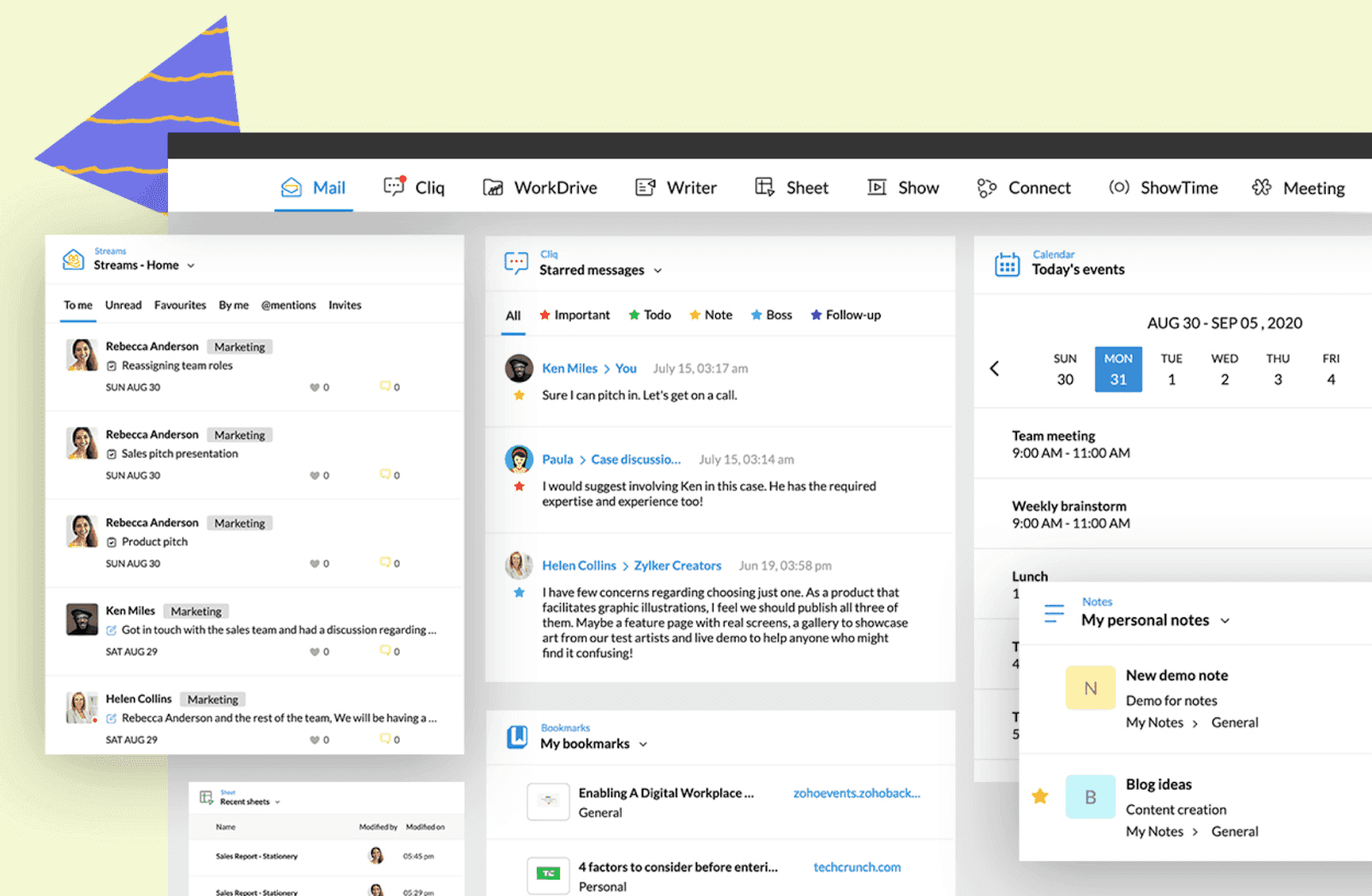  Interface of Zoho Workplace
