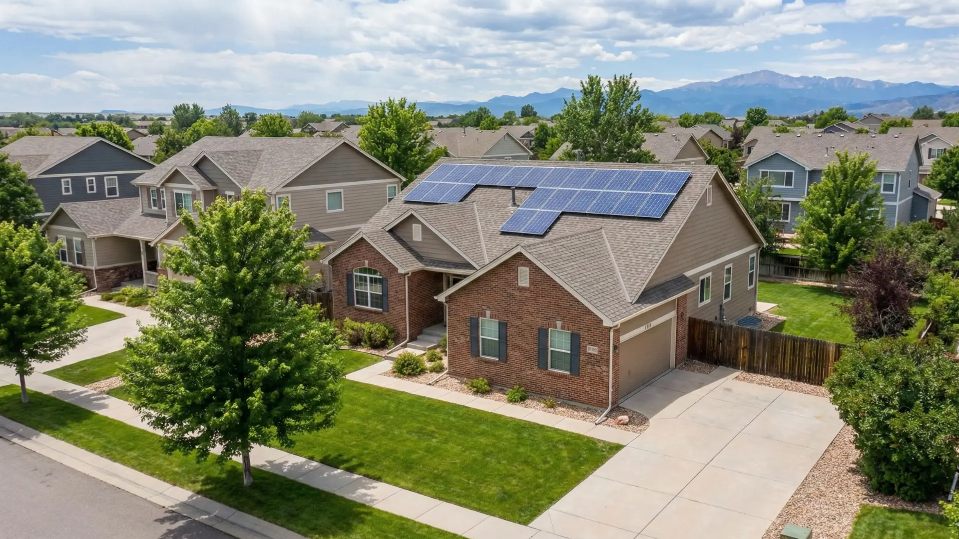 Colorado home with solar panels