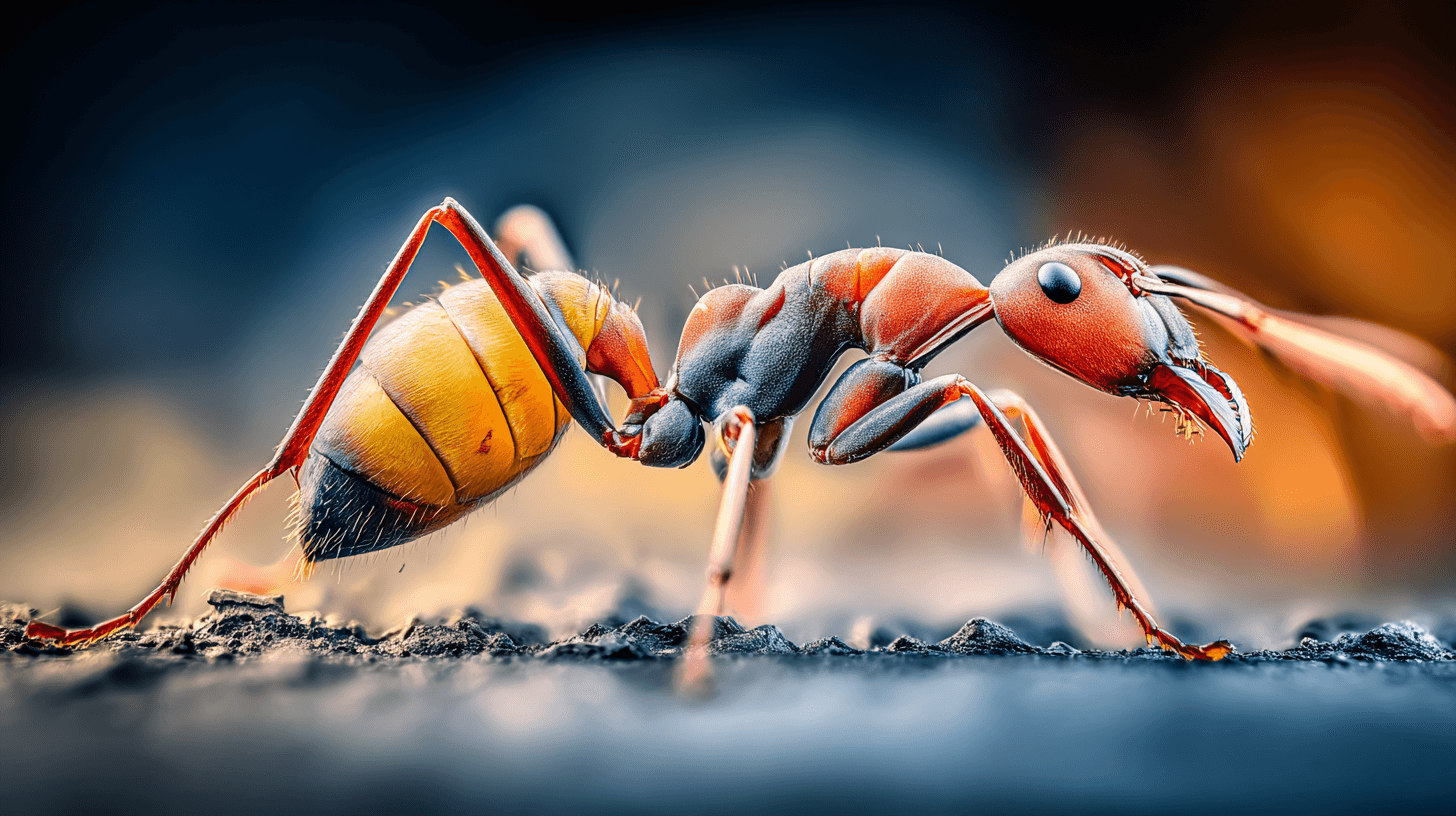 Close-up of an ant – pest targeted in professional pest control services
