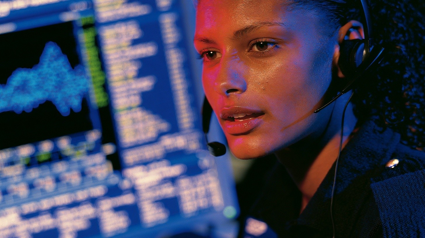 A collections analyst listens to a live customer call while behavioral indicators and payment intent update beside the voice waveform on the same screen