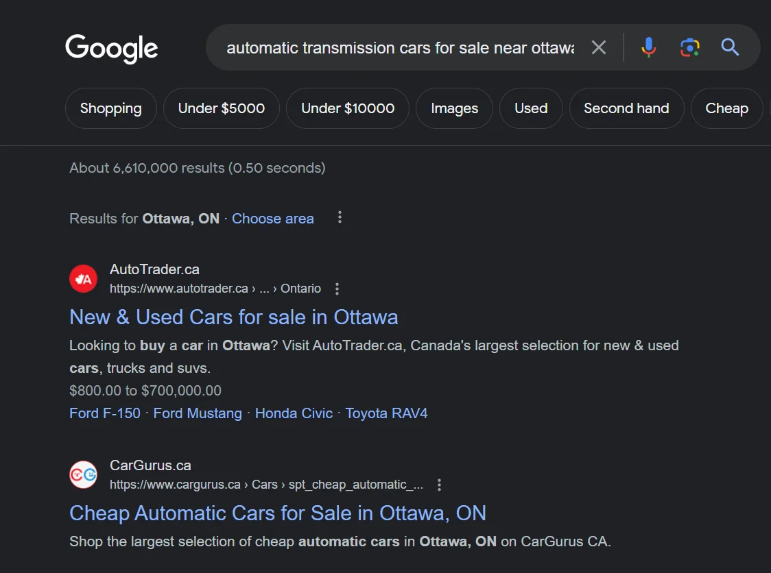 Using long tail content keyword for automotive seo