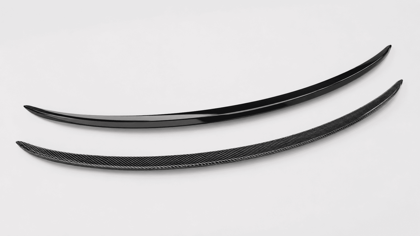 Tesla spoiler gloss black carbon fiber look comparison Model Y Model 3 Thailand