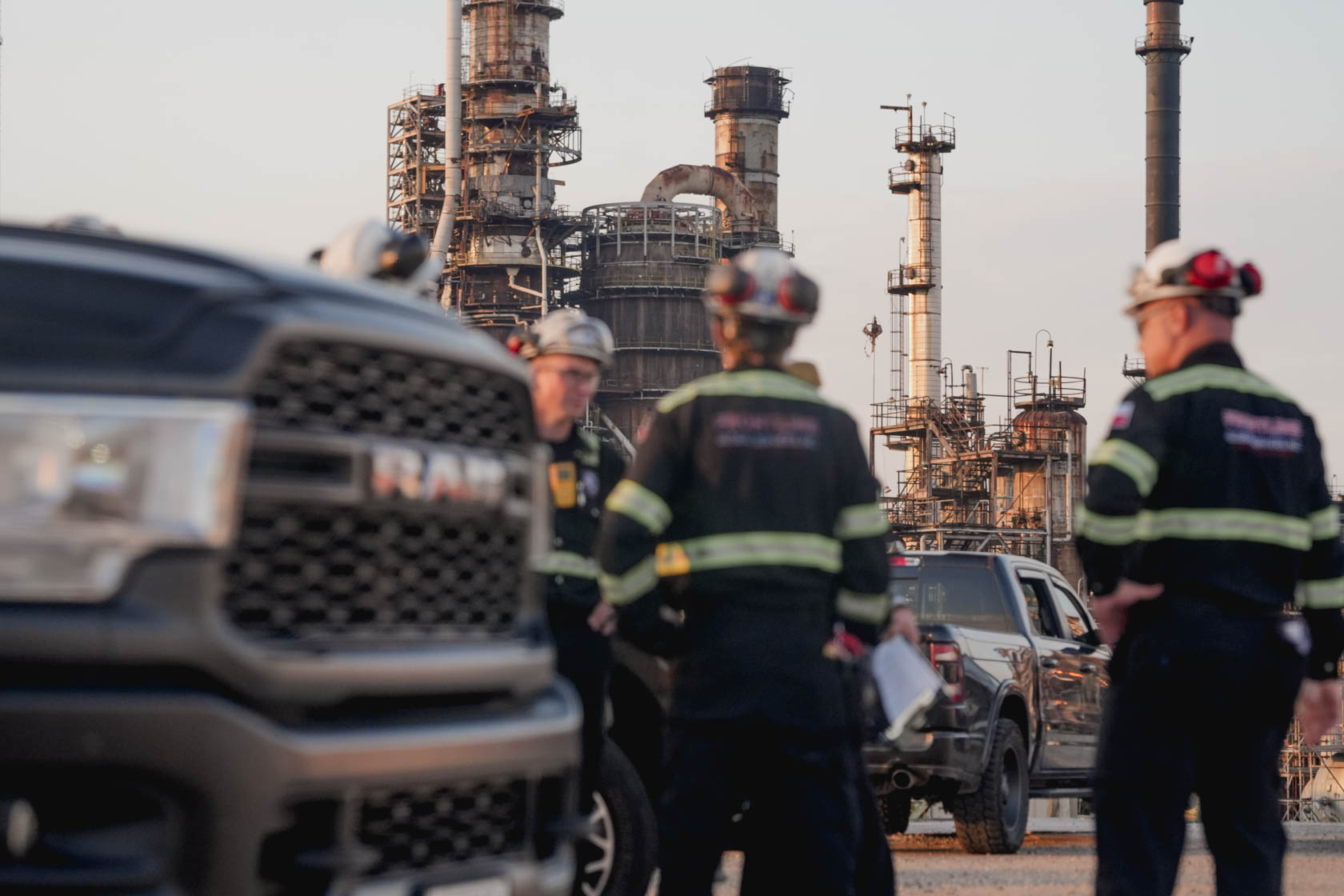 Gold flower-shaped brooch with blue gemstones placed on a card atop a decorative silver plate, with a fork and knife on a red background.