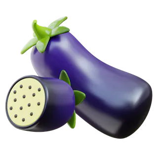 Free 3D eggplant icon