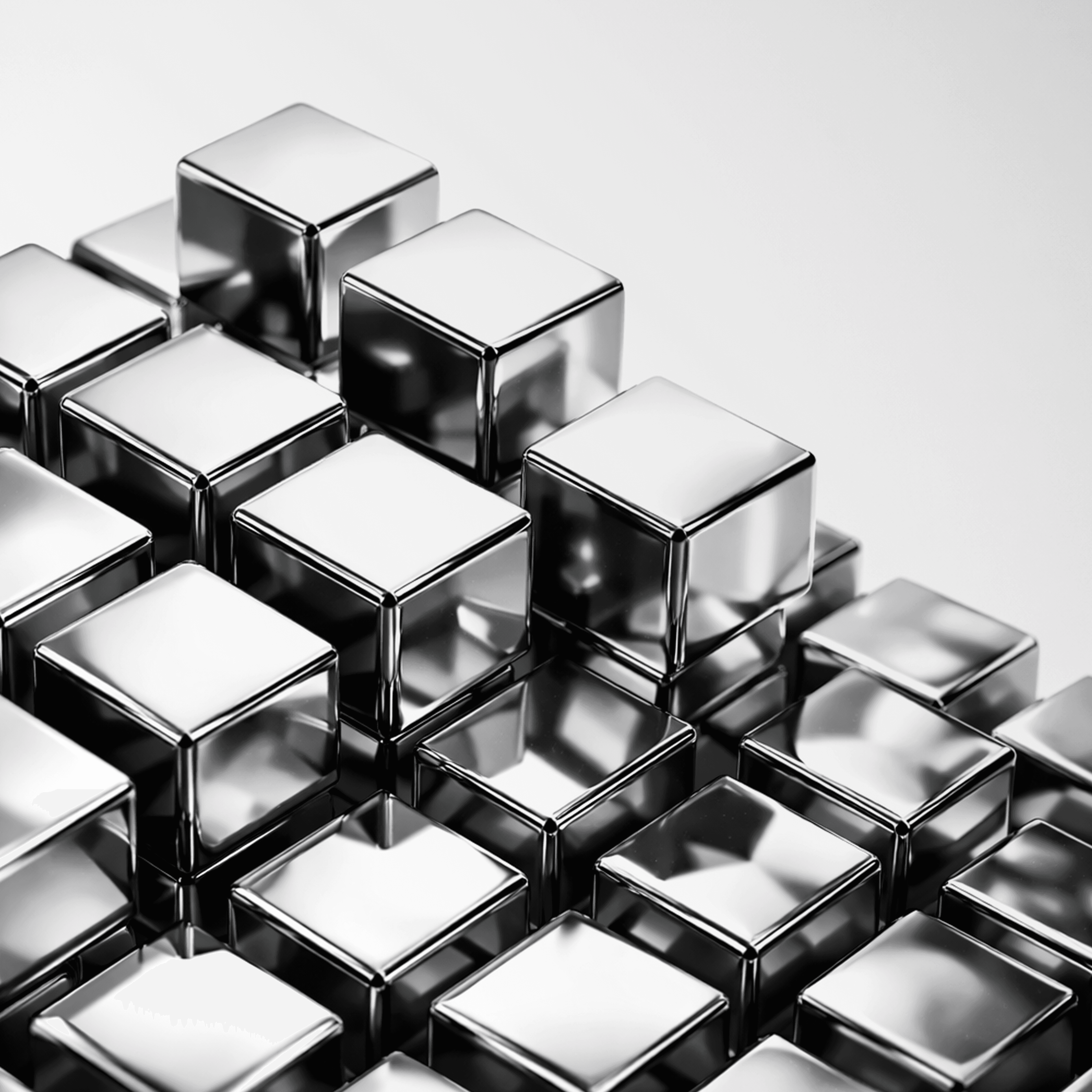 Modern office interior with glass walls, wooden accents, and a person walking up a staircase in motion blur.