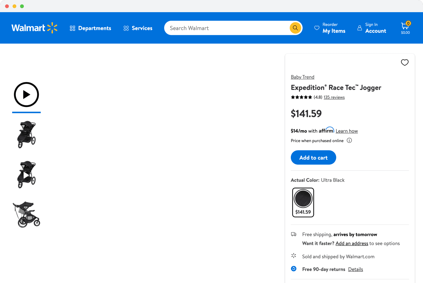 walmart product page screenshot of a Keurig coffee maker