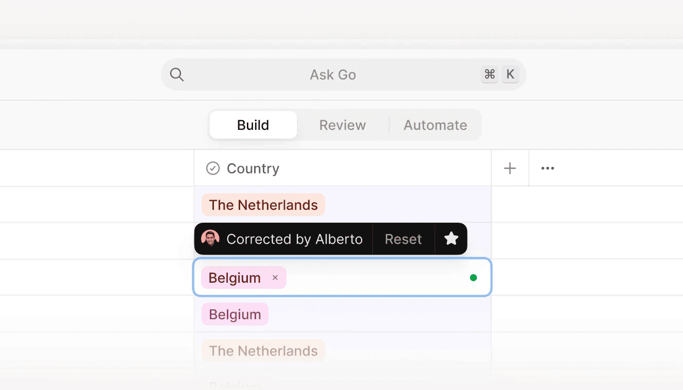 Human-in-the-loop corrections with V7 Go