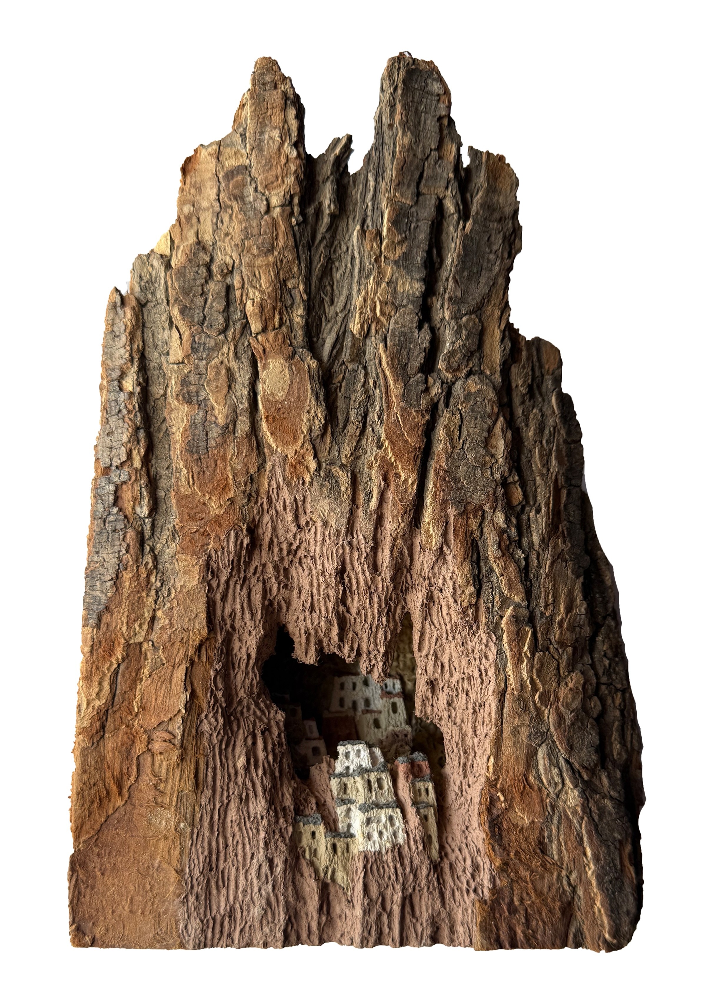 herd of sheep on road painting