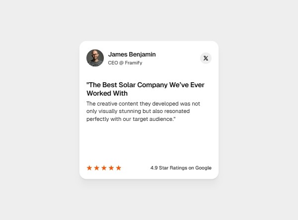 Framer Testimonial Card Component