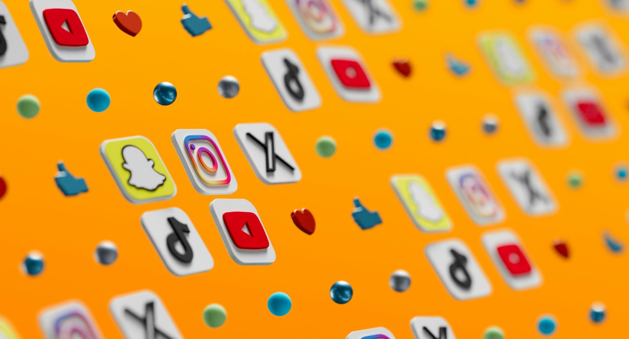 icons de vários aplicativos de redes sociais