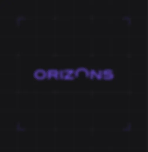 horizons load logo on black