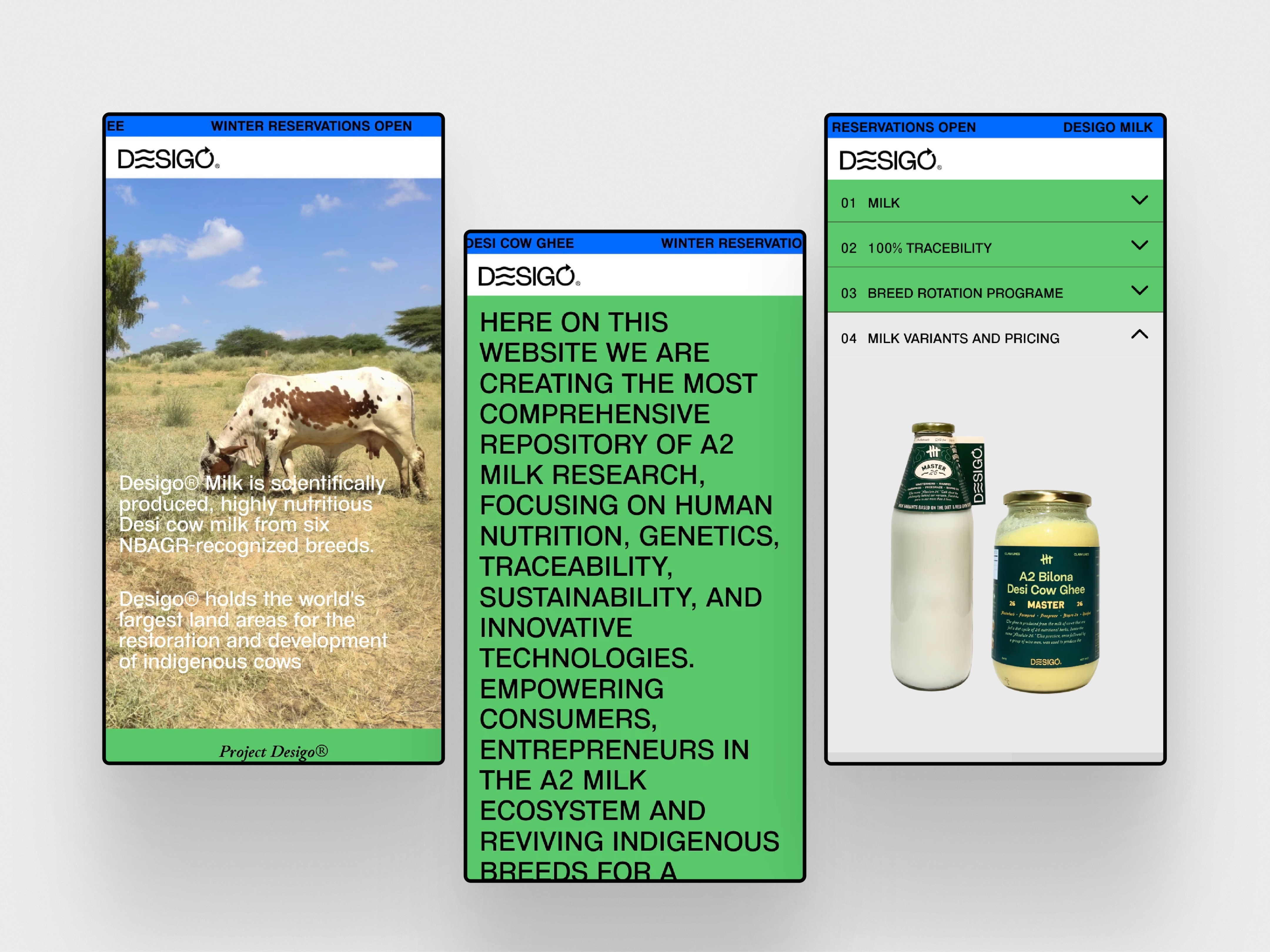 Kartik Galhotra | Desigo Milk | Sloth Thinkers | Collaborated with Sloth Thinkers’ designers to craft a visually stunning, high-impact website experience that showcases Desigo Milk’s journey, process, and premium dairy offerings.