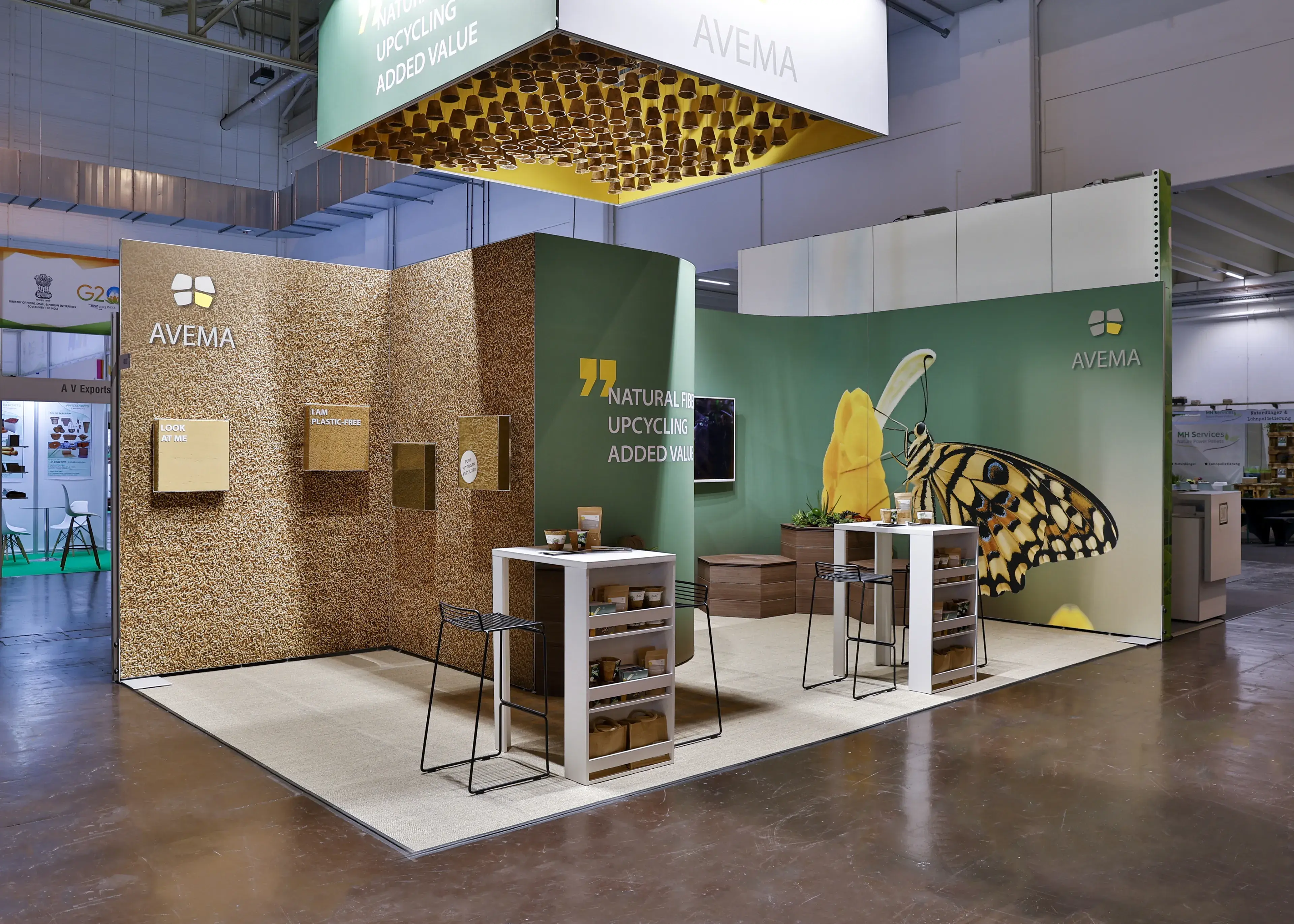 Gesamtansicht des Avema Messestandes