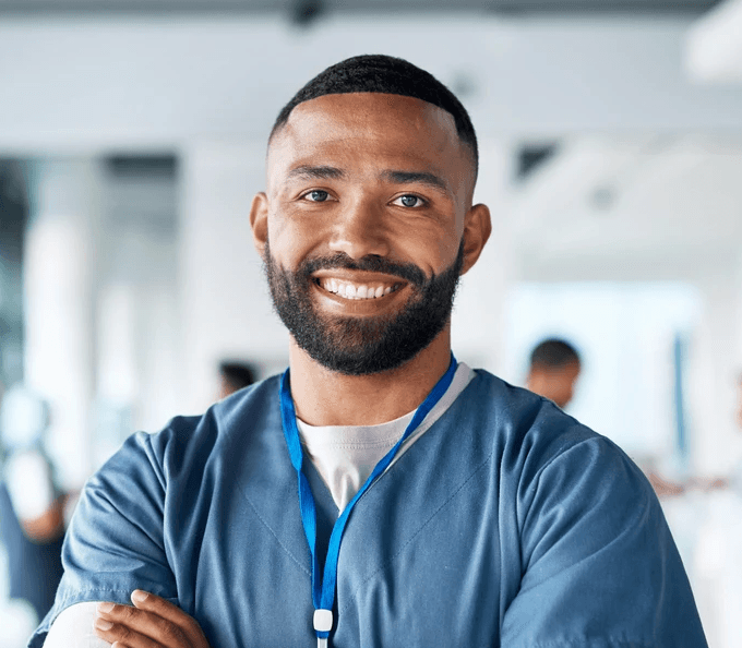 an older woman with white hair and a smile